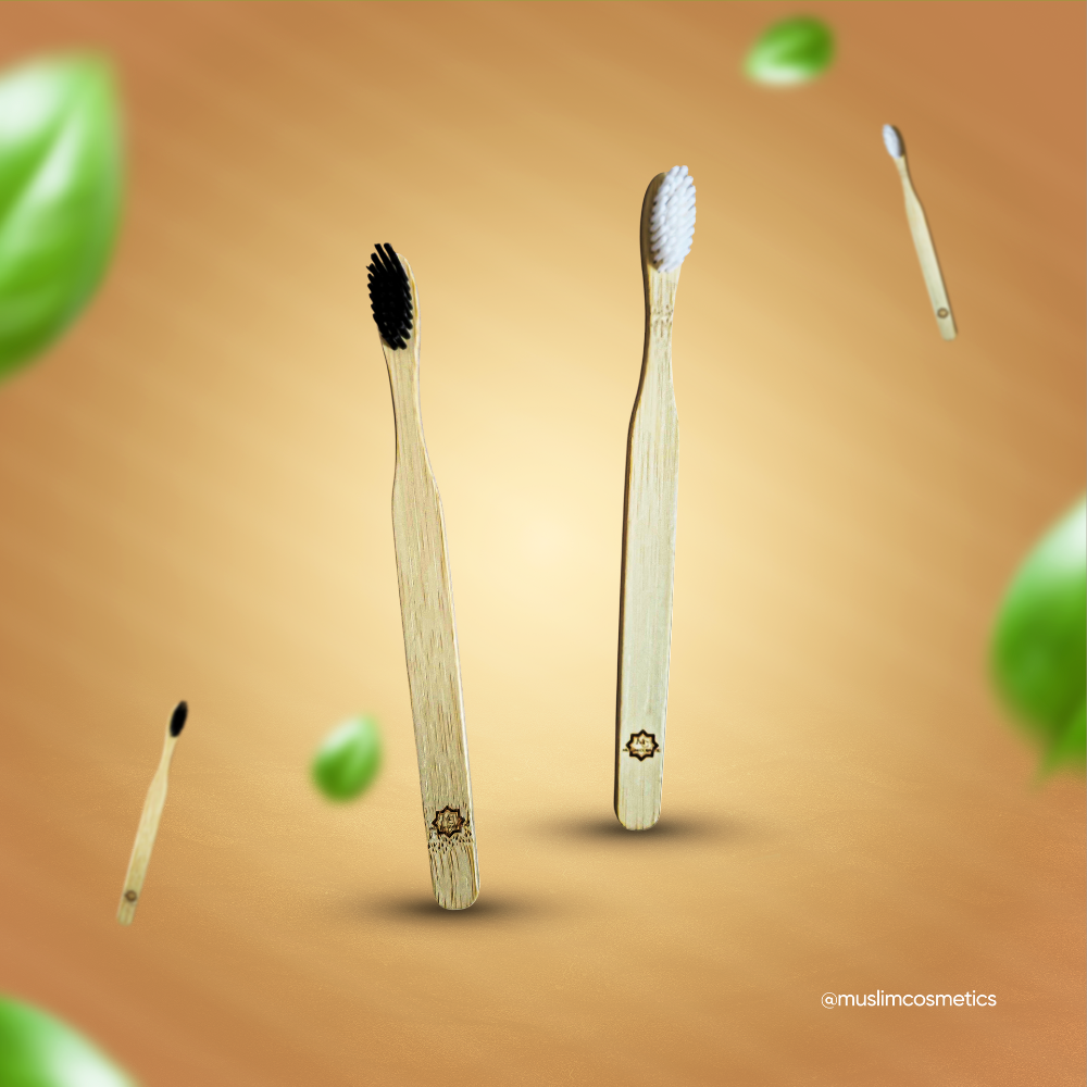 Brosse à dents en bambou pour adultes – Noir & Blanc