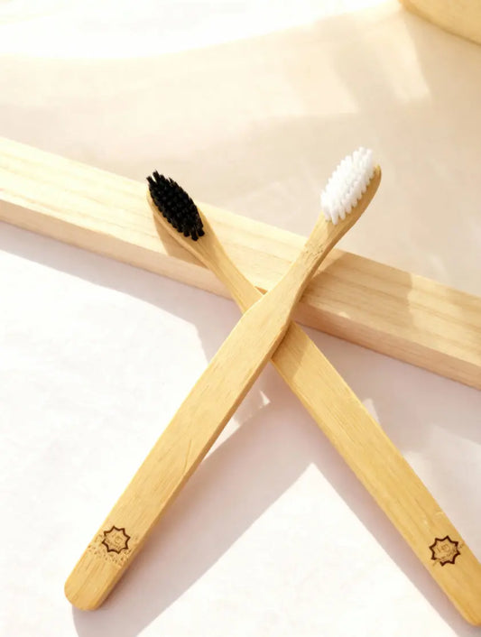 Brosse à dents en bambou pour adultes – Noir & Blanc Ma boutique