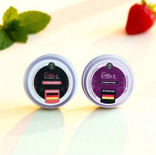 Pastilles de dentifrice à croquer – Menthe ou Fraise Ma boutique