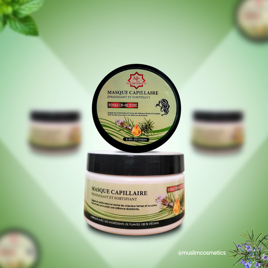 Masque Capillaire -  Épaississant et Fortifiant - Romarin +  Menthe