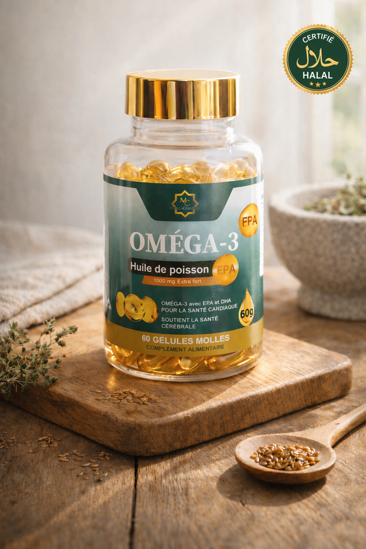 Omega‑3 Huile de Poisson Extra Fort – Acides Gras Essentiels pour Santé Globale