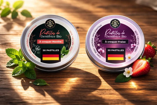 Pastilles de Dentifrice à Croquer – Menthe & Fraise – Sans Eau Ma boutique