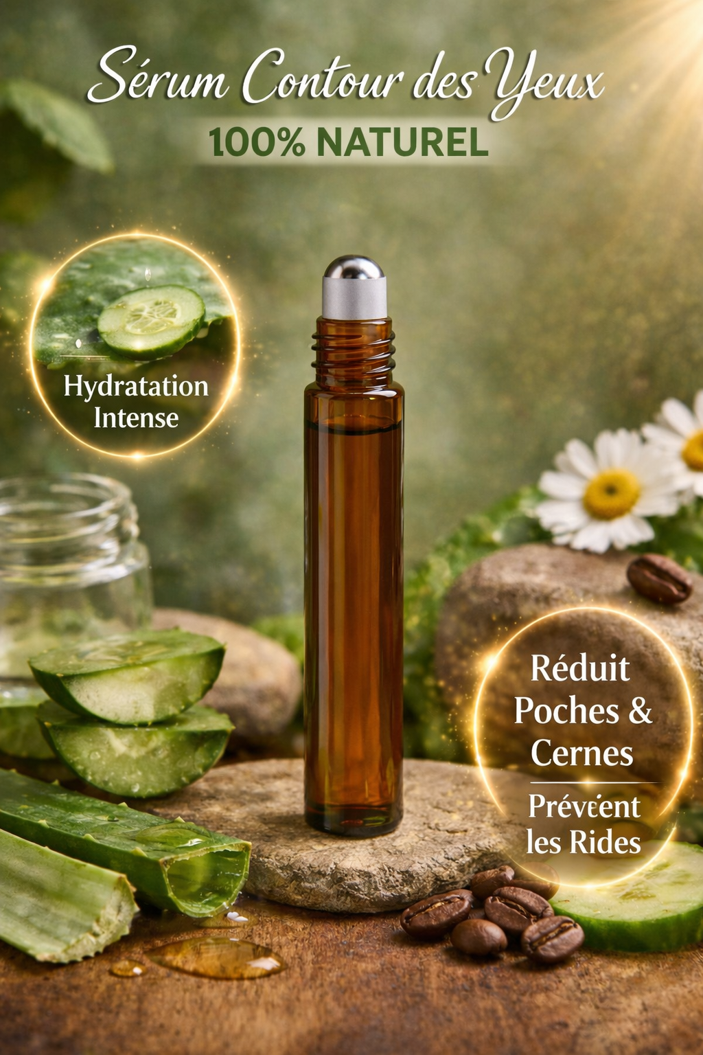 100% Natural Eye Contour Serum - Anti-Aging &amp; Hydration